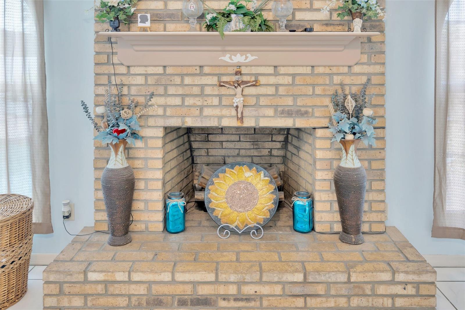 Wood burning Fireplace