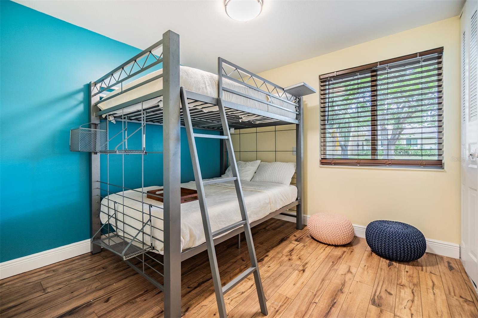Guest Room with Bunk beds, new flooring