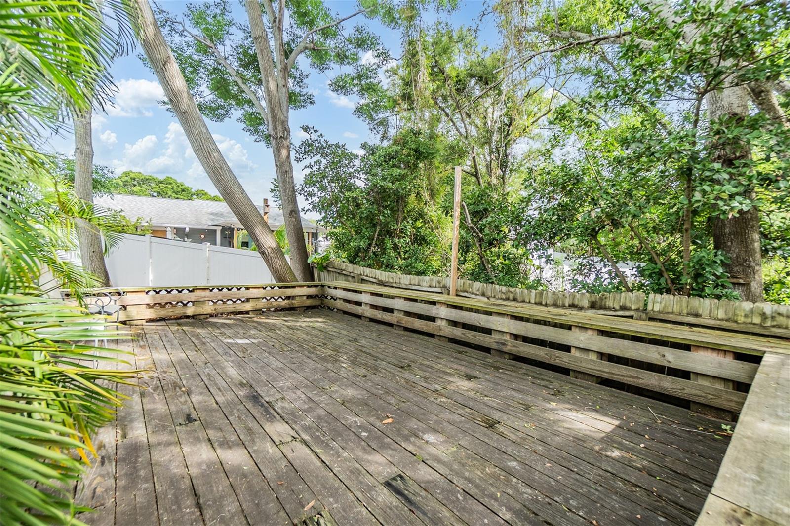Great area for parties and eating outside.