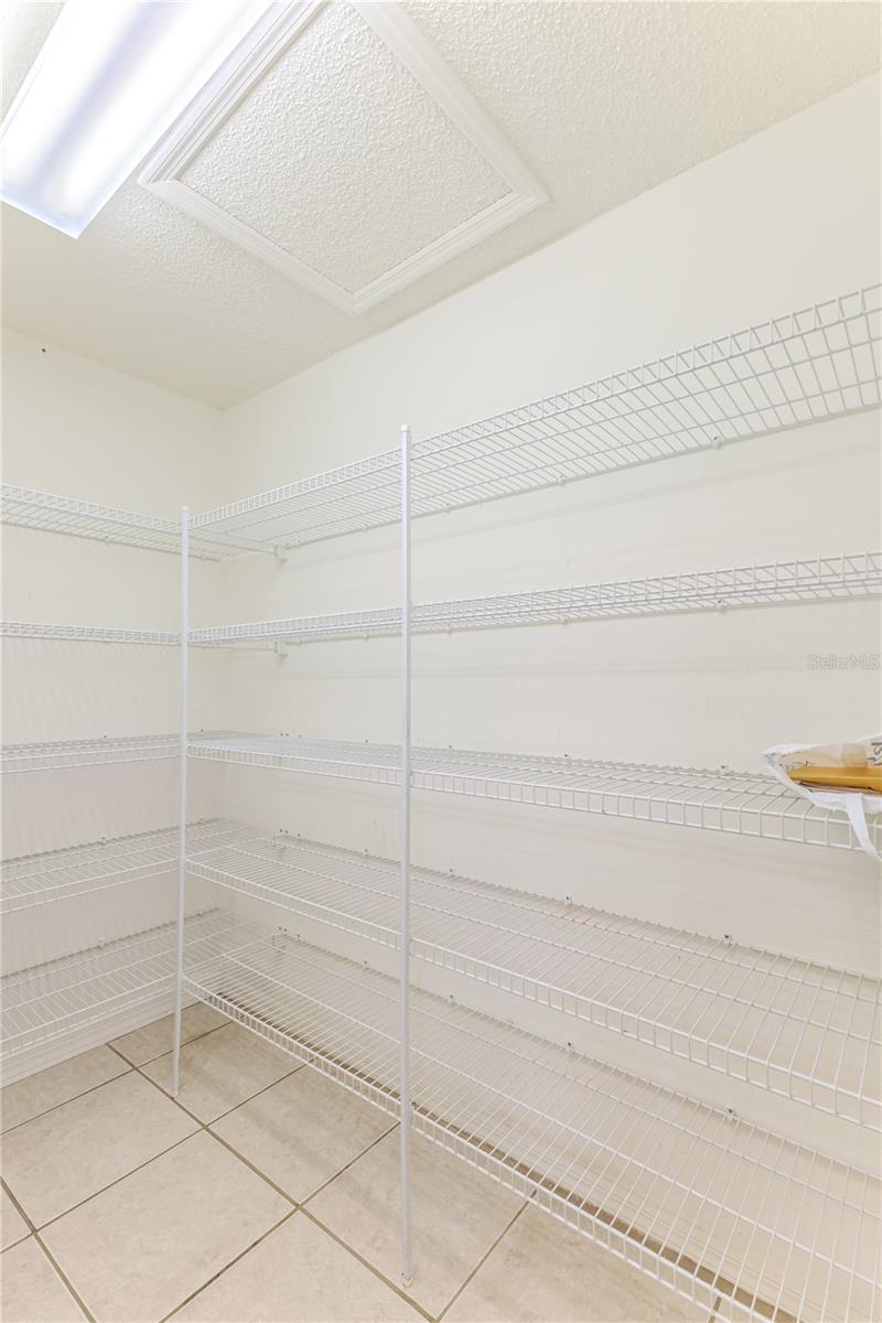 Huge walk-in pantry.