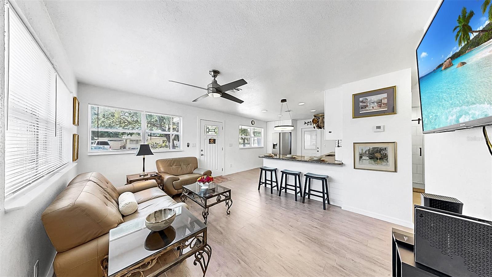 Living Room and Breakfast Bar