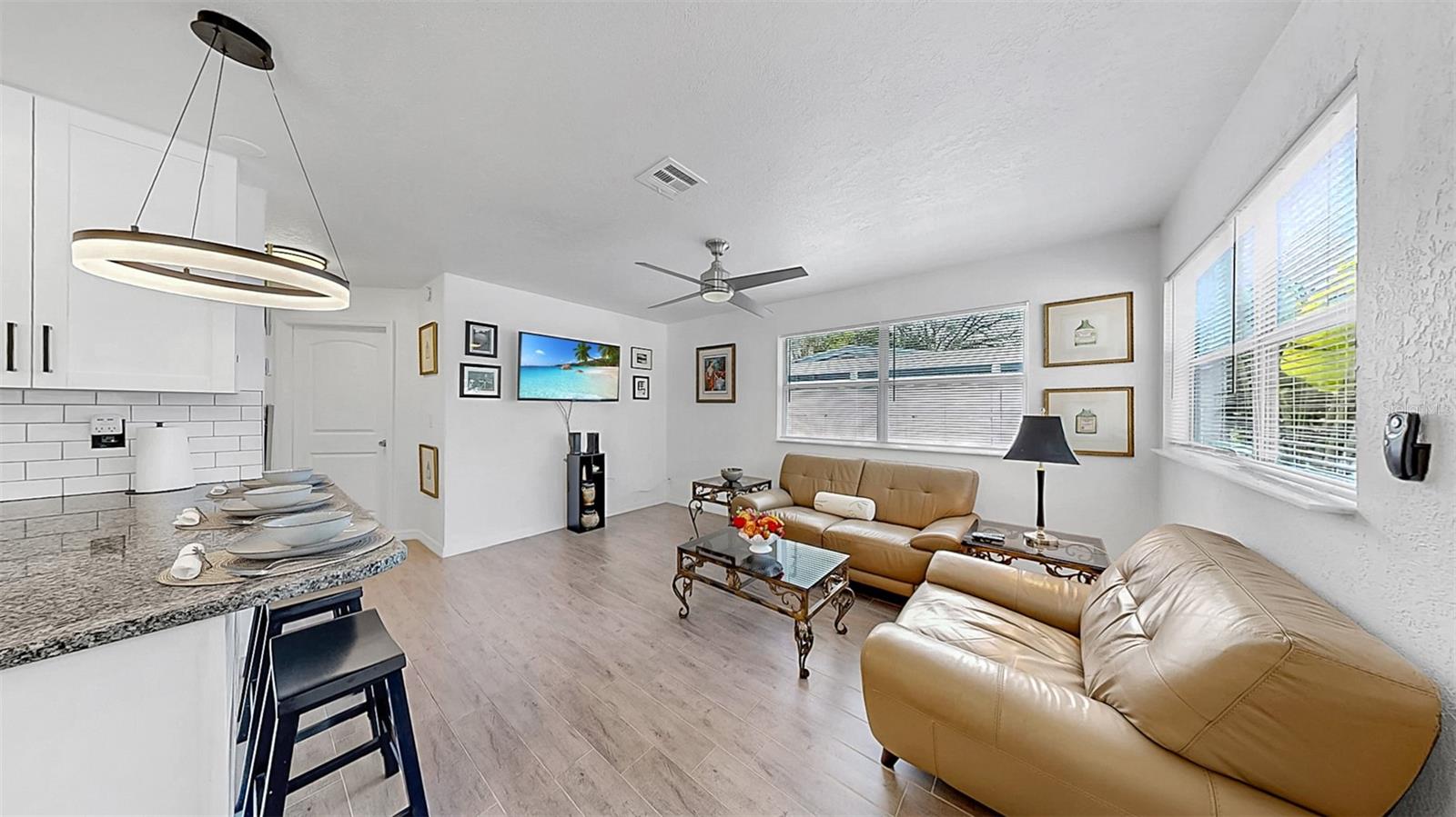 Living and dining area view