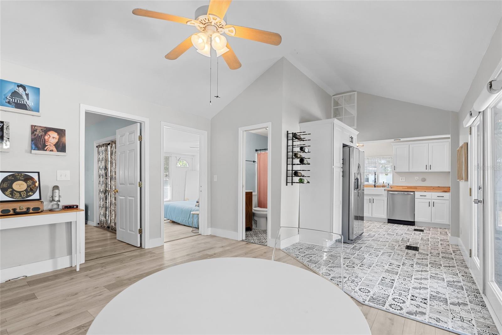 dining and kitchen