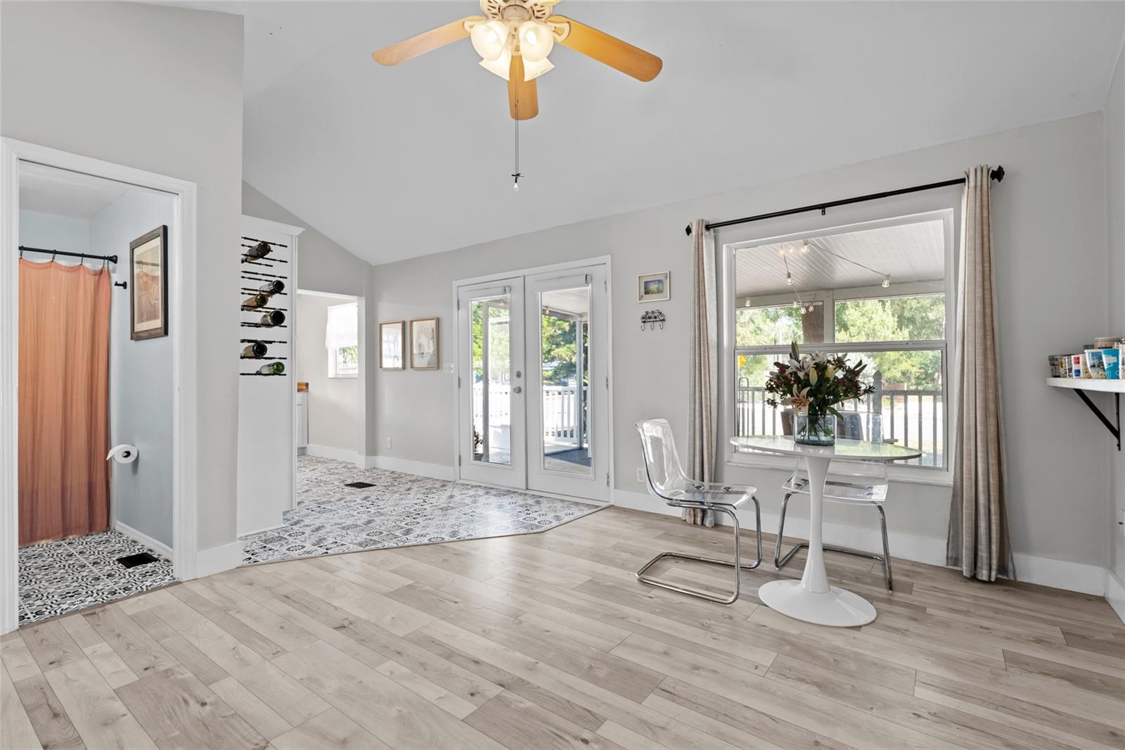dining and kitchen