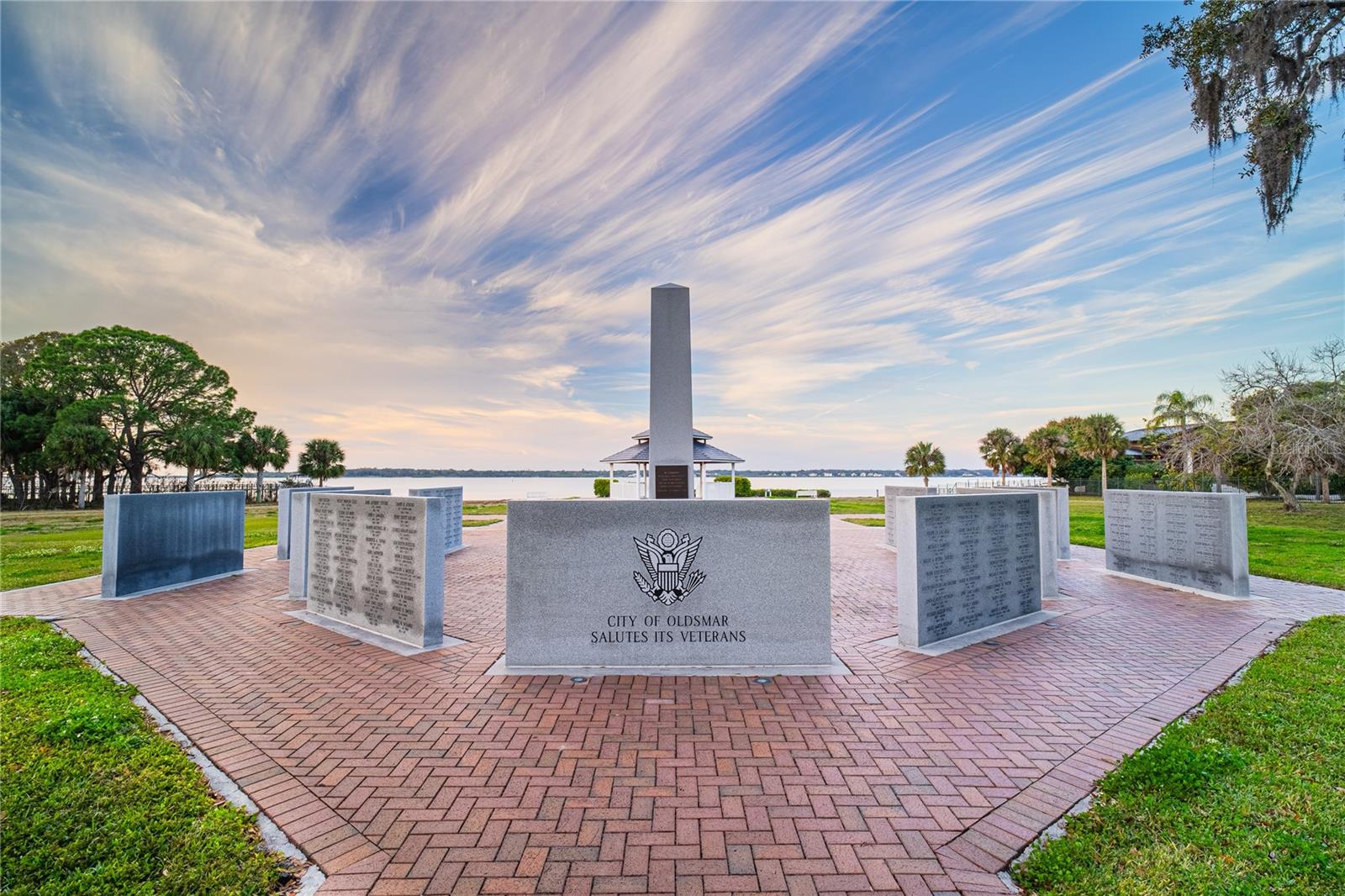 Veterans Park is also a short walk and honors our veterans.  Ceremonies take place here on Veterans Day