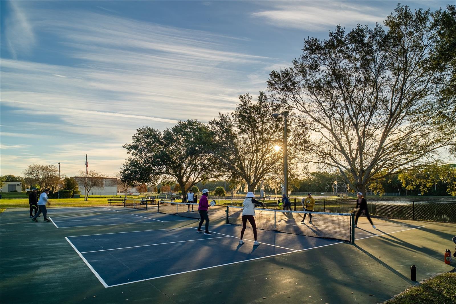 Bicentennial Park provides pickleball courts, basketball court, tennis courts, playground and walking trail and is only a few minutes walk