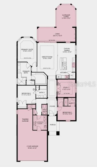 Structural Options Added Include: Gourmet Kitchen, Third Bed and Bath Combo, Outdoor Kitchen Rough In, Tandem Garage, and Study