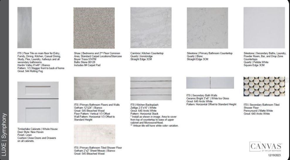 Design selections ~ Home is under construction, selections are subject to change