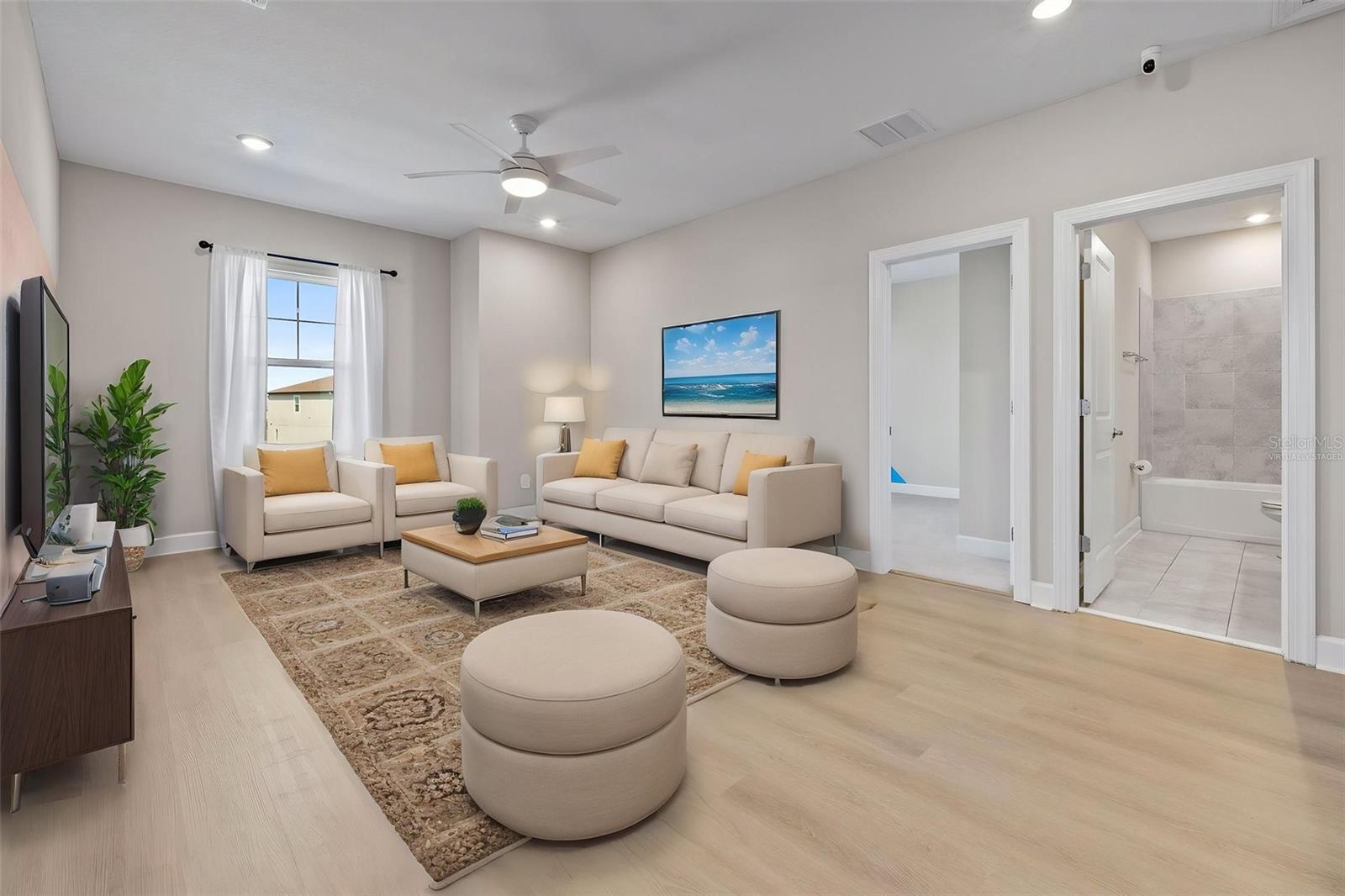 Virtually staged- loft second floor
