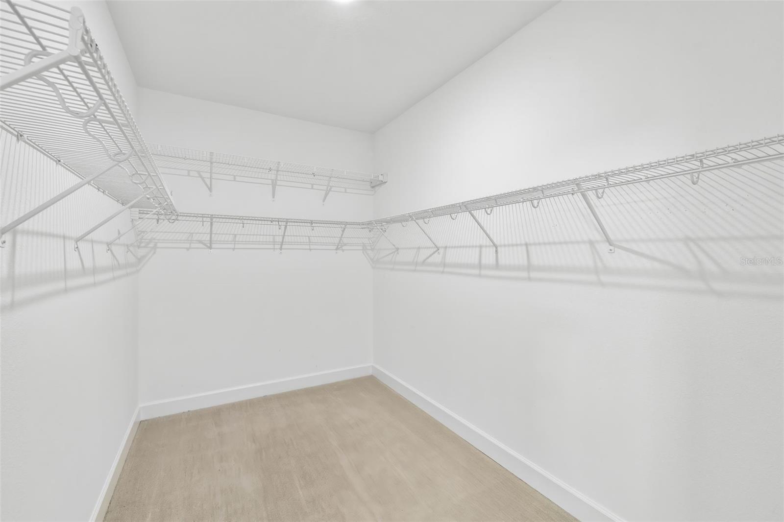 HUGE walk in closet to the primary