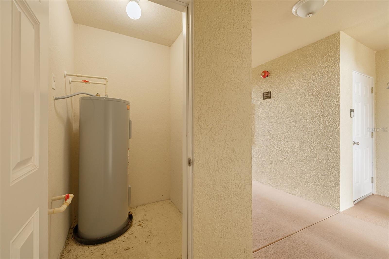 Storage closet next to front entry door