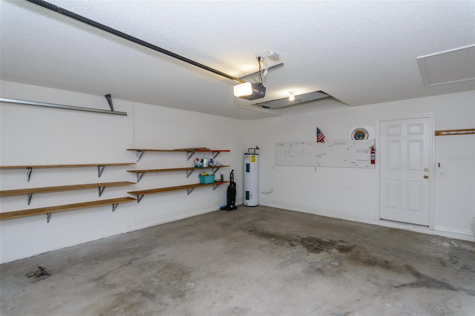 Garage w/ Storage Shelves
