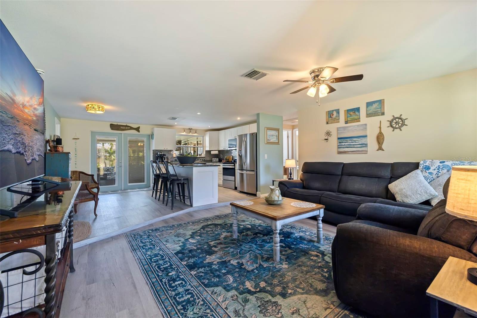 Open living/Dining/Kitchen