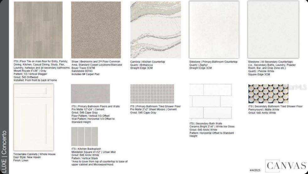Design selections ~ Home is under construction, selections are subject to change