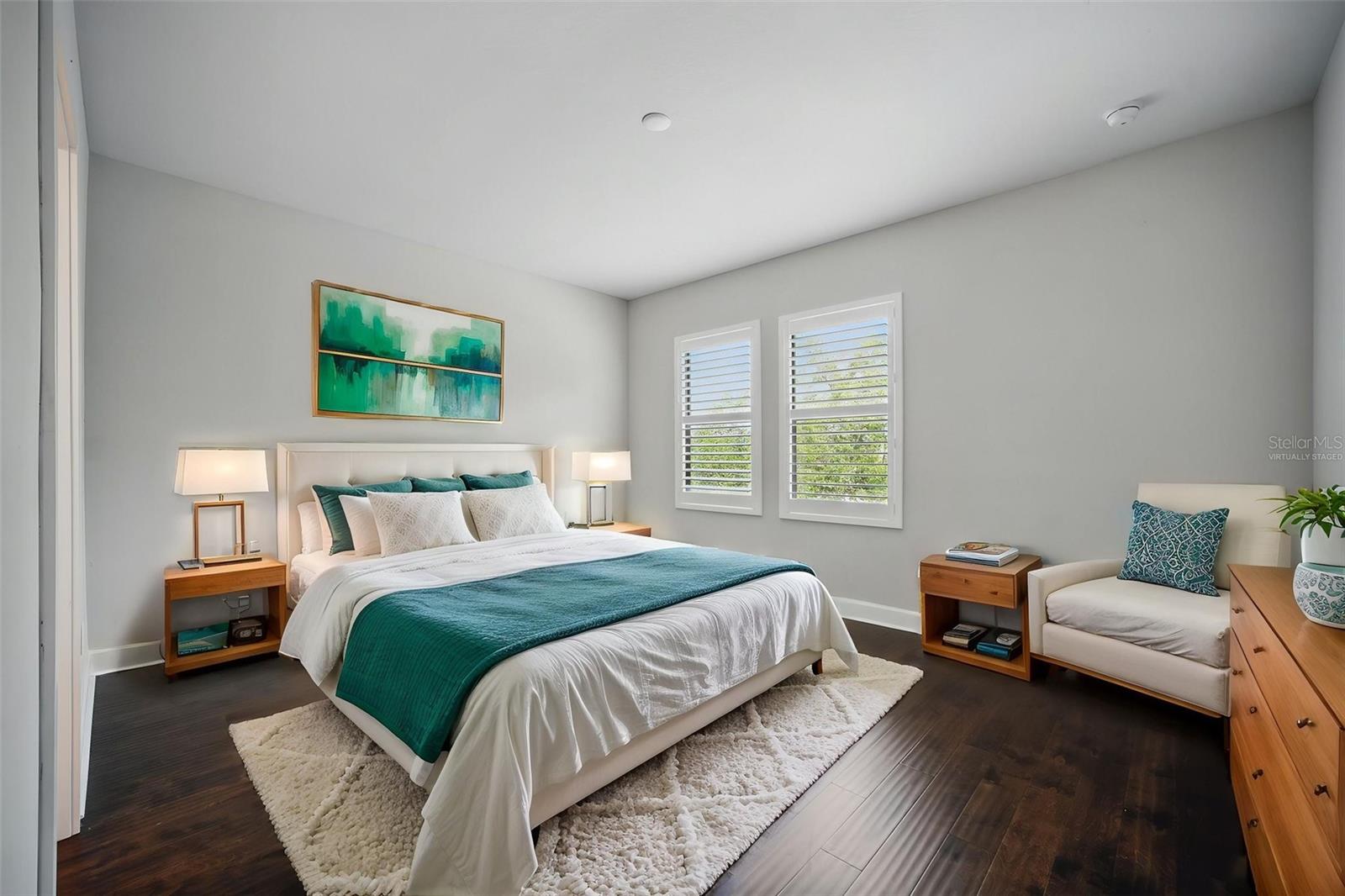 Virtually staged. Primary bedroom