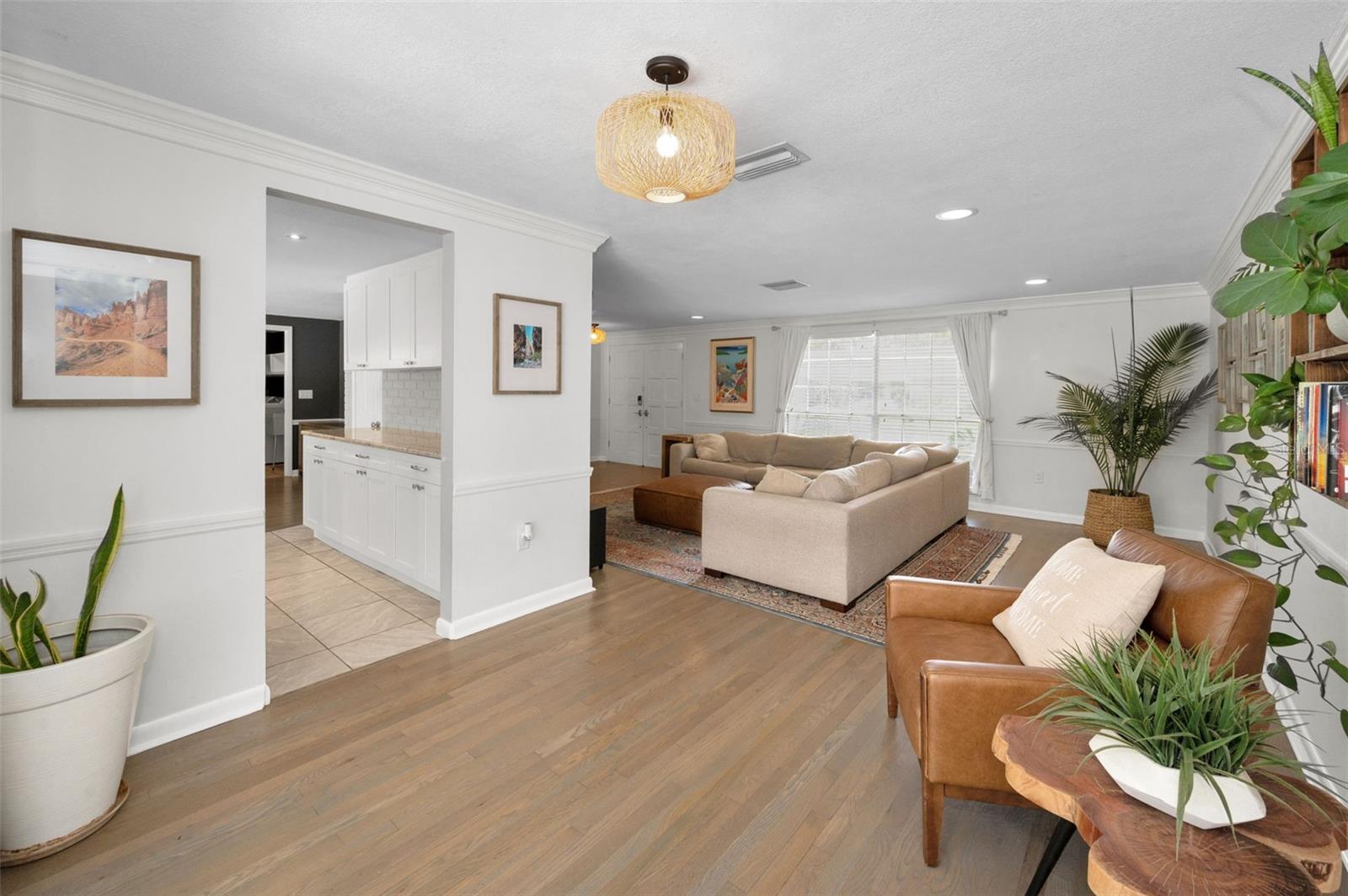 Dining Room opens to lanai through room length sliding doors.