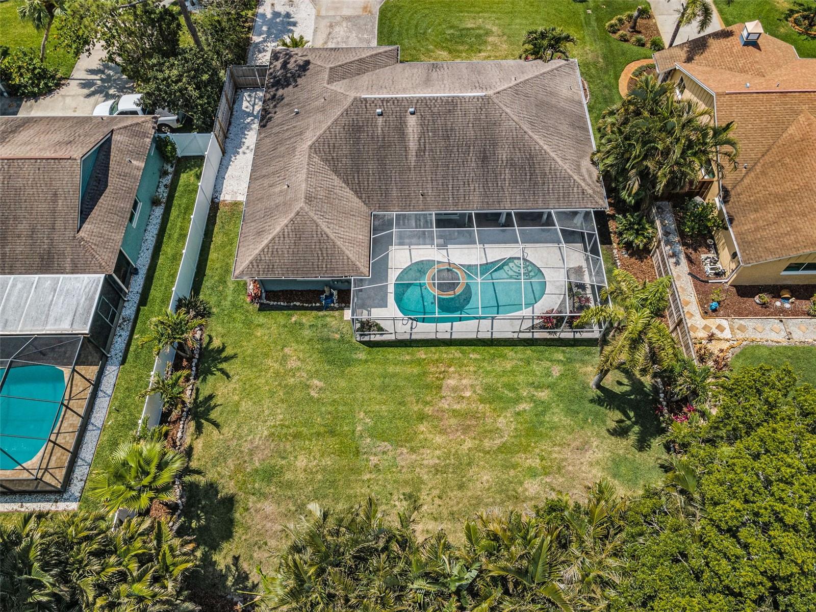 Huge backyard for pets and family to enjoy.