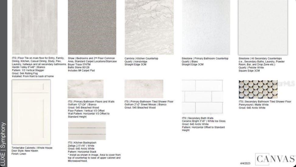 Design selections ~ Home is under construction, selections are subject to change