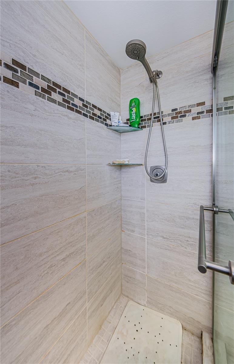 walk in shower in master bath