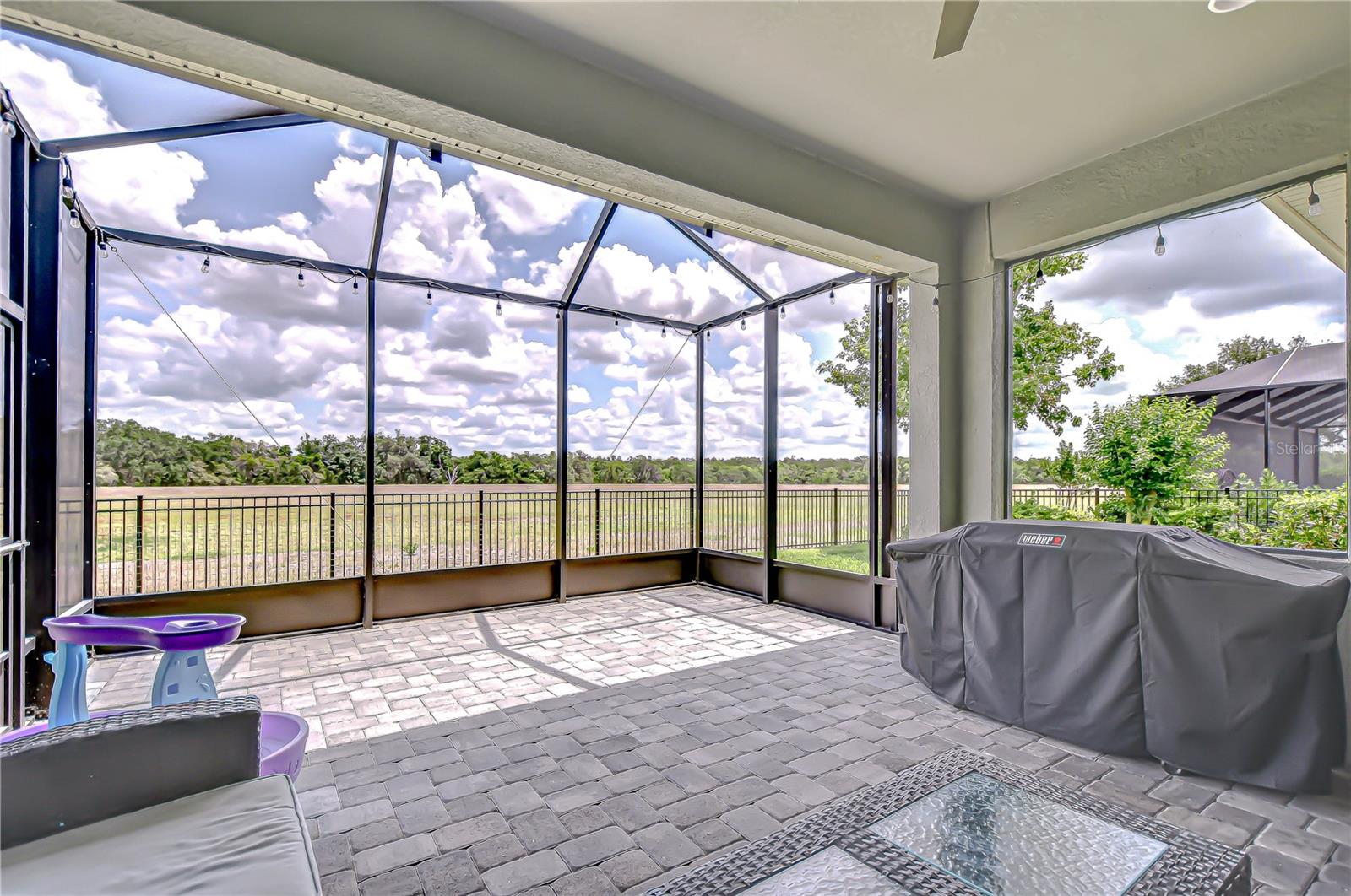 Extended lanai with beautiful pavers!