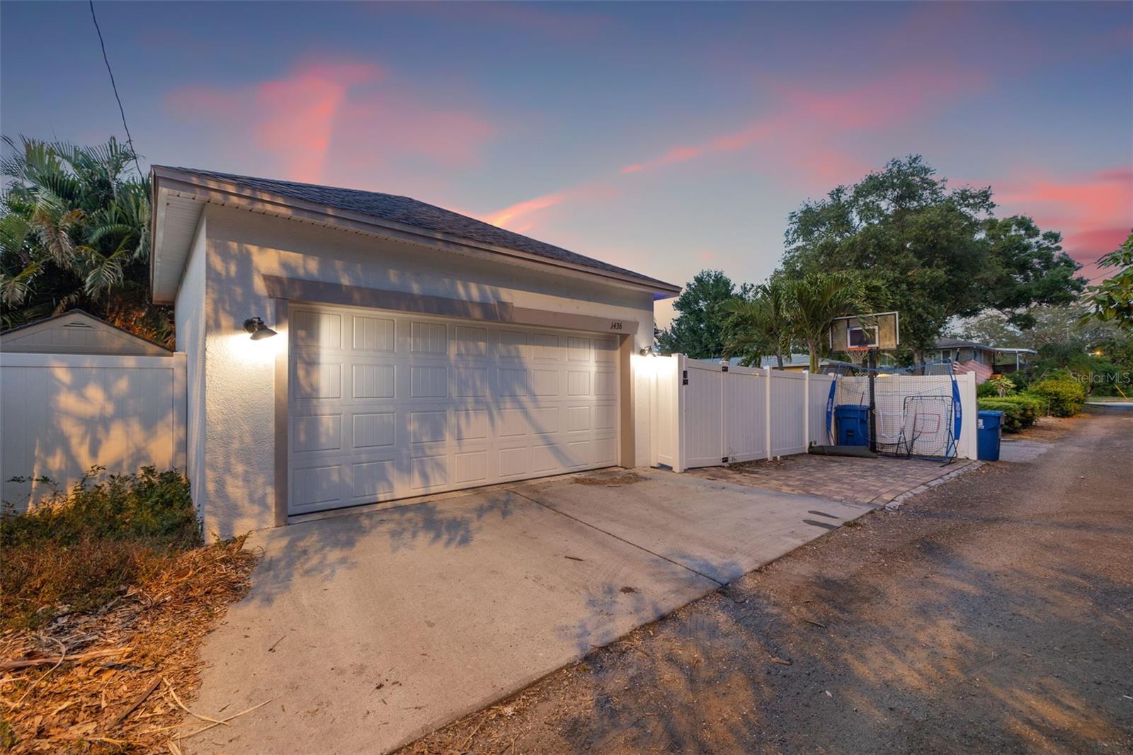 2 Car Garage with Alley entrance