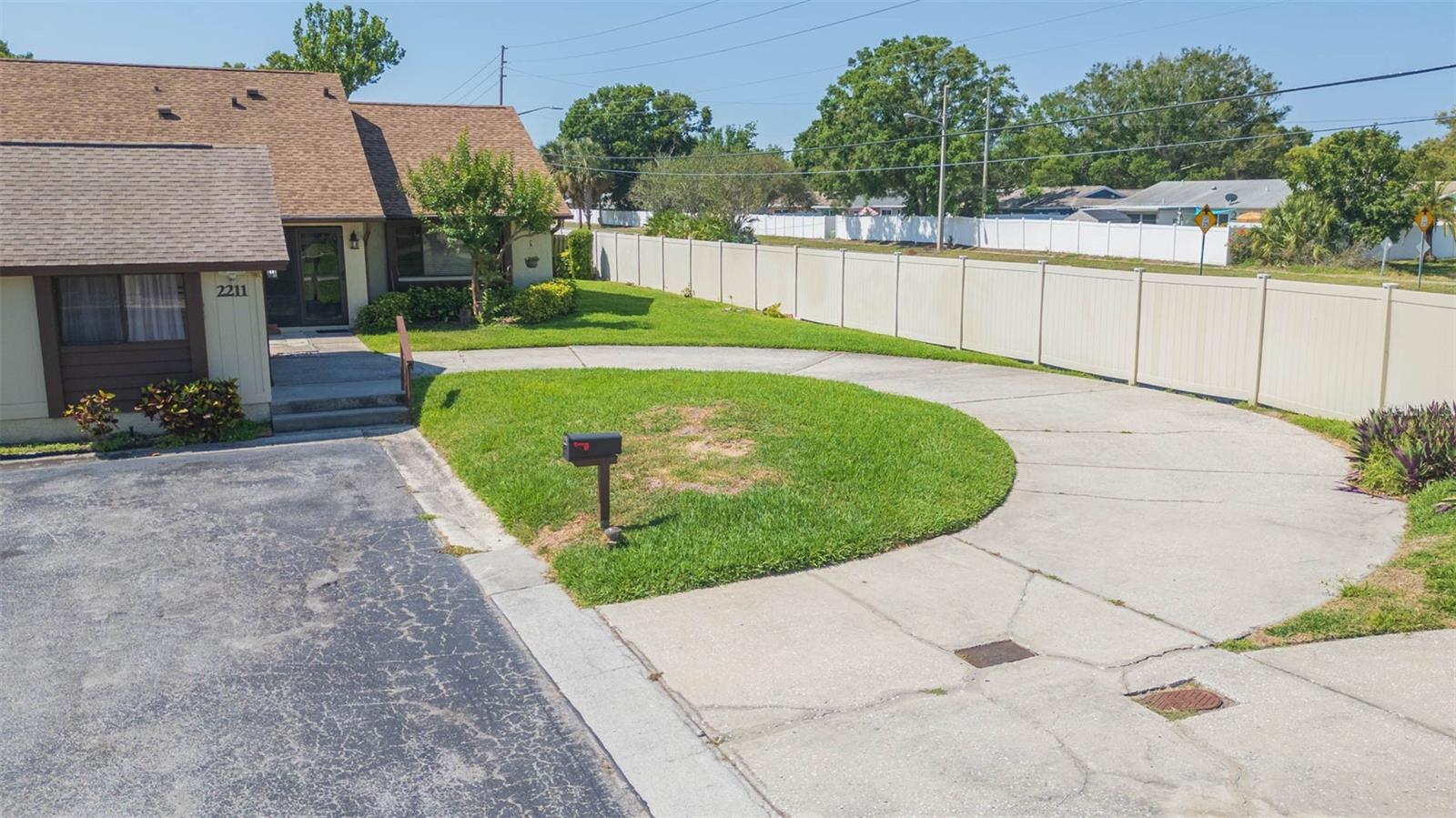 Circular Driveway and Street Parking