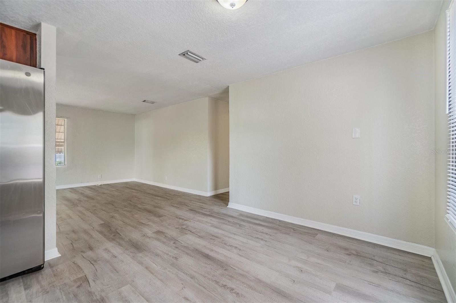 Dining Room / Living Room combo. NEW LUX VINYL PLANK FLOORS. NO POPCORN CEILING.  DRYWALL ON WALLS.