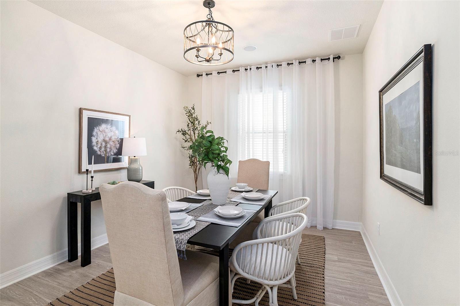 Formal Dining room with large window and privacy for an intimate gathering, large or small