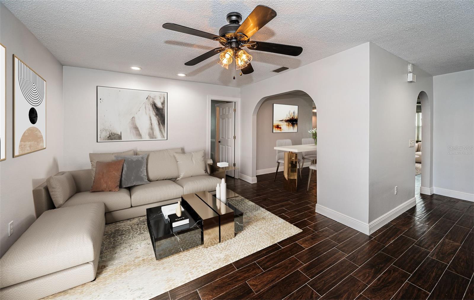 Family Room Virtually Staged