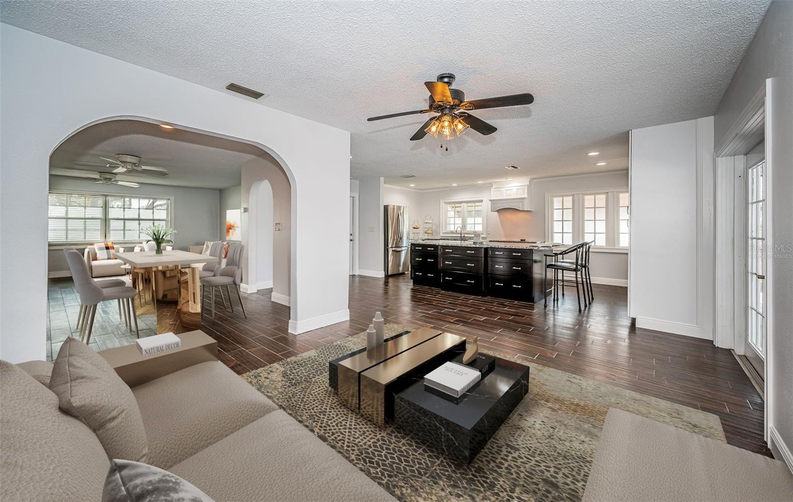 Family Room Virtually Staged