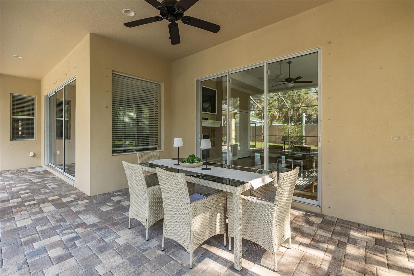 Plenty of covered patio dining