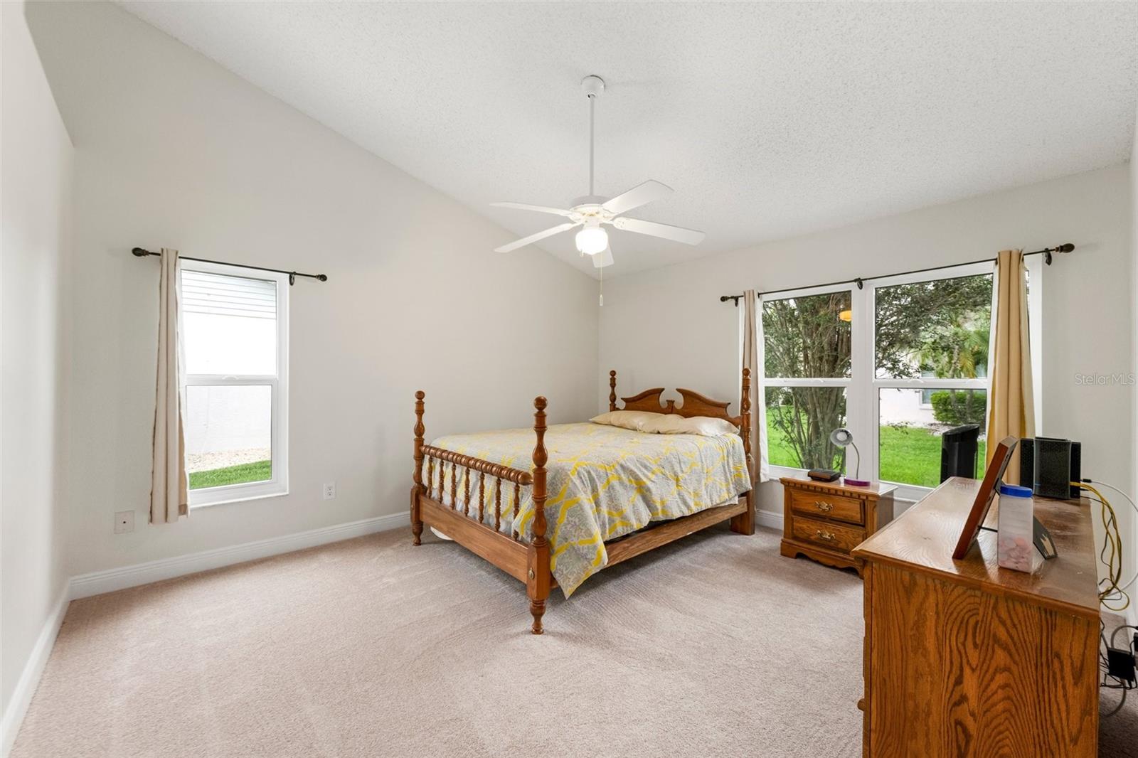 Primary Bedroom with new carpeting