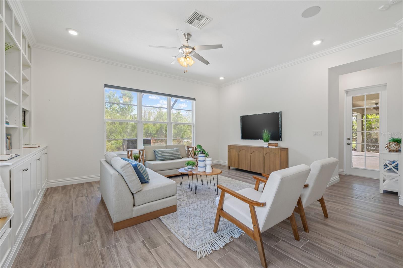 Multi purpose room with built in features