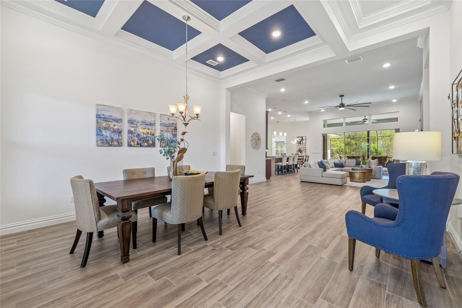 Entry way and dining room