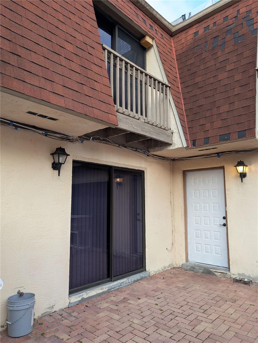 Inside patio enterance of home