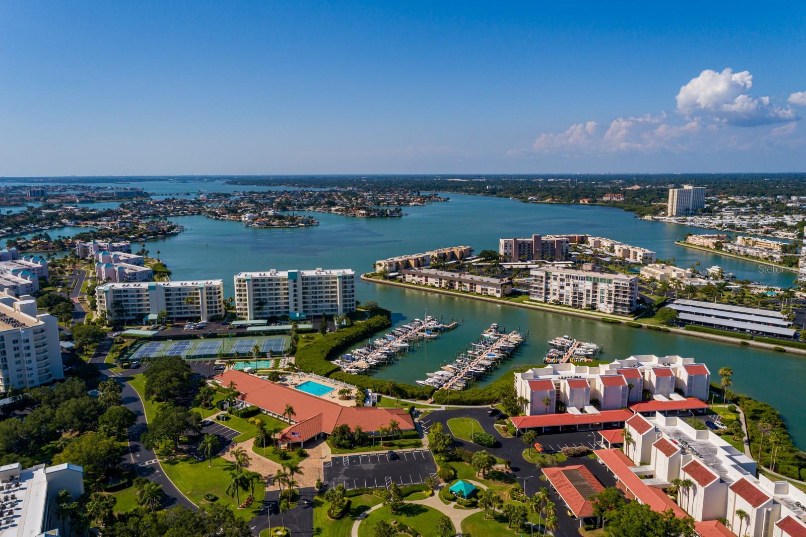 Community view with boat slips