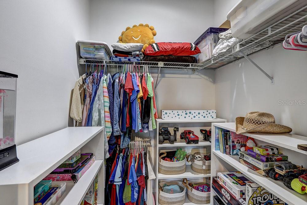 Walk in Closet on lower-level bedroom