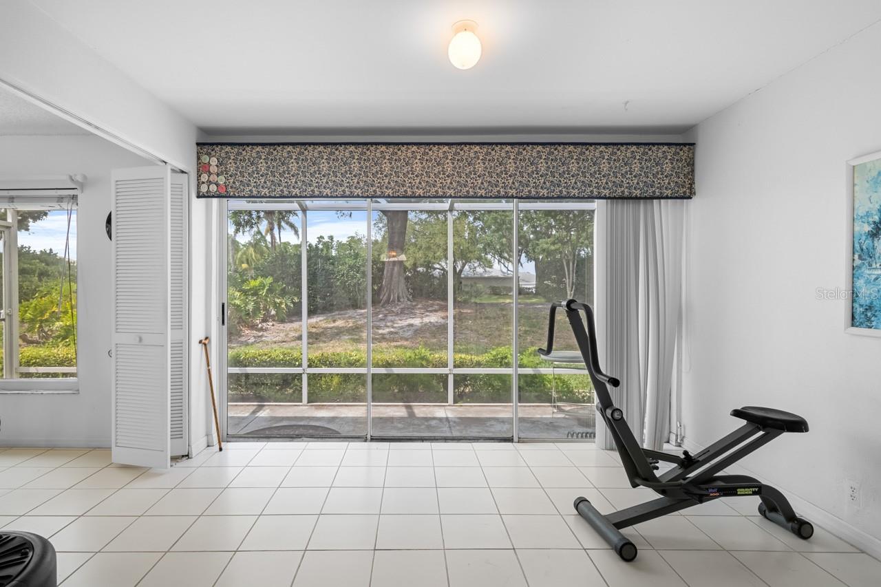 Bonus Room opens to screened lanai