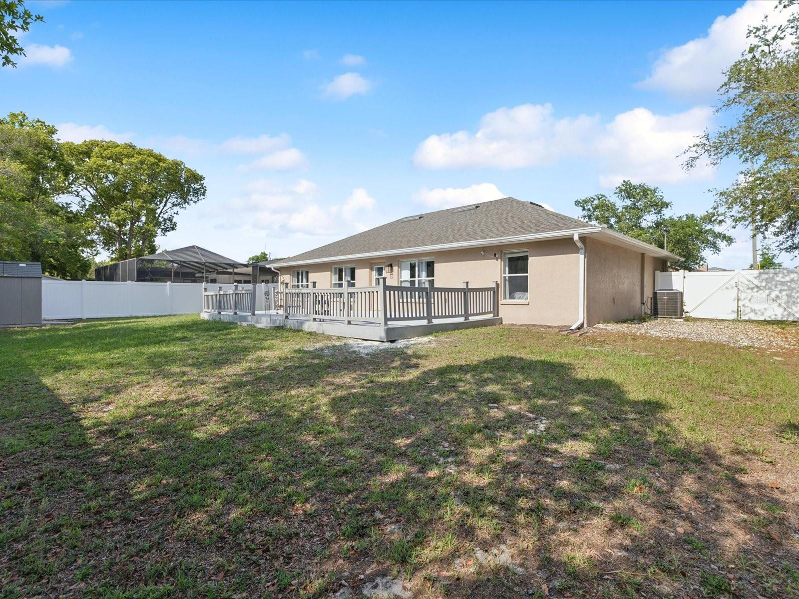 Huge deck with plenty of yard