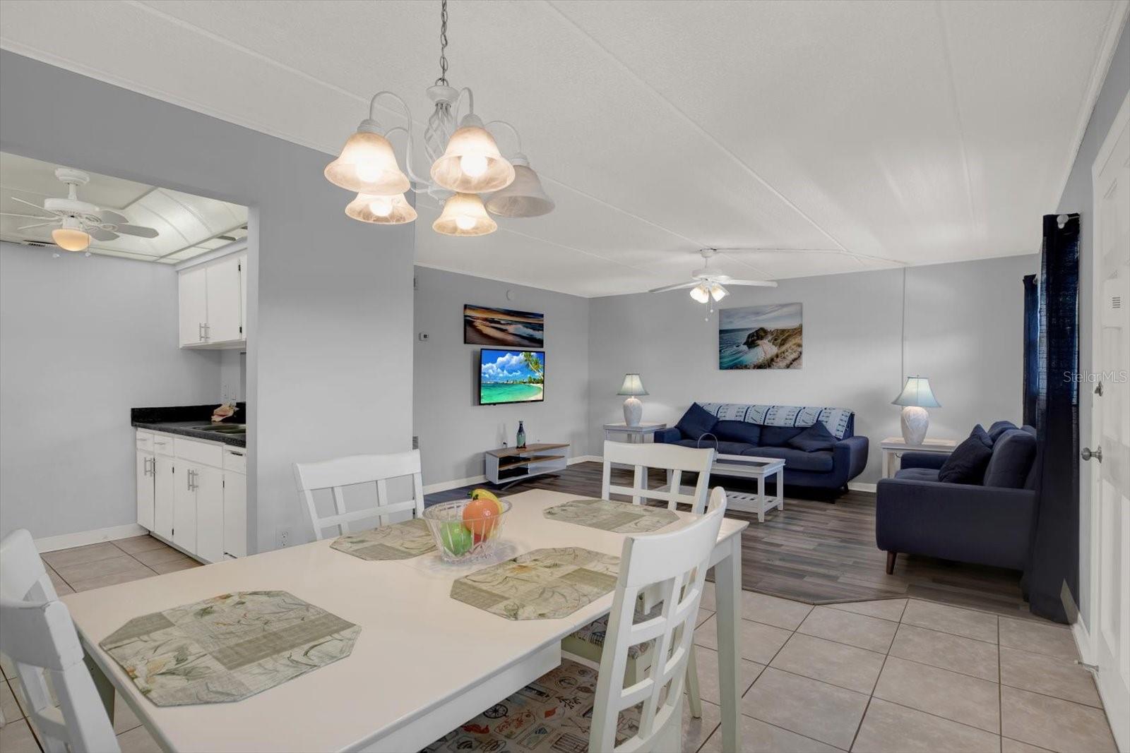 View of living from dining