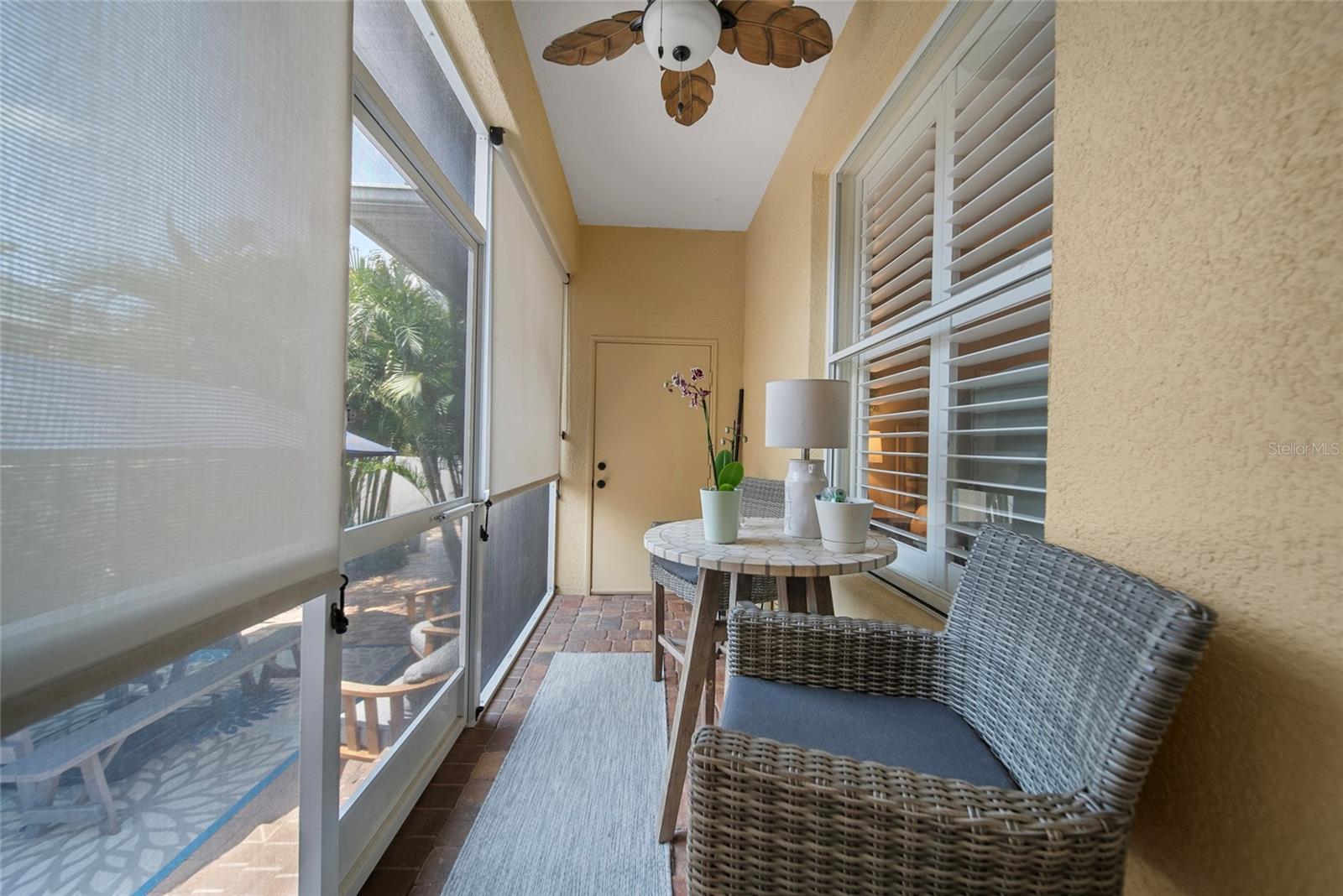 Enclosed back patio