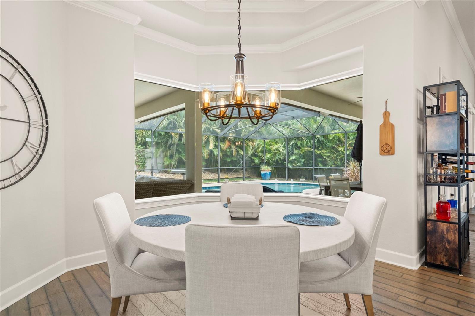 Dinette area off Kitchen looking out to pool area!