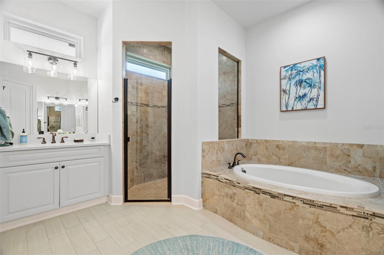 His and Hers separate vanities!