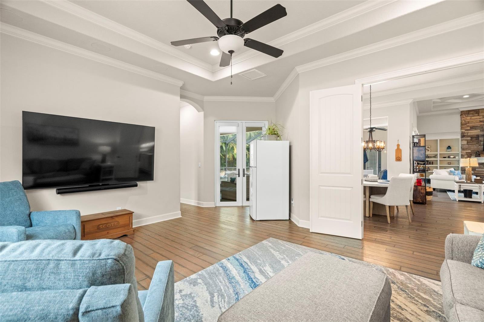 Double-Doors thru Kitchen to Bonus Room