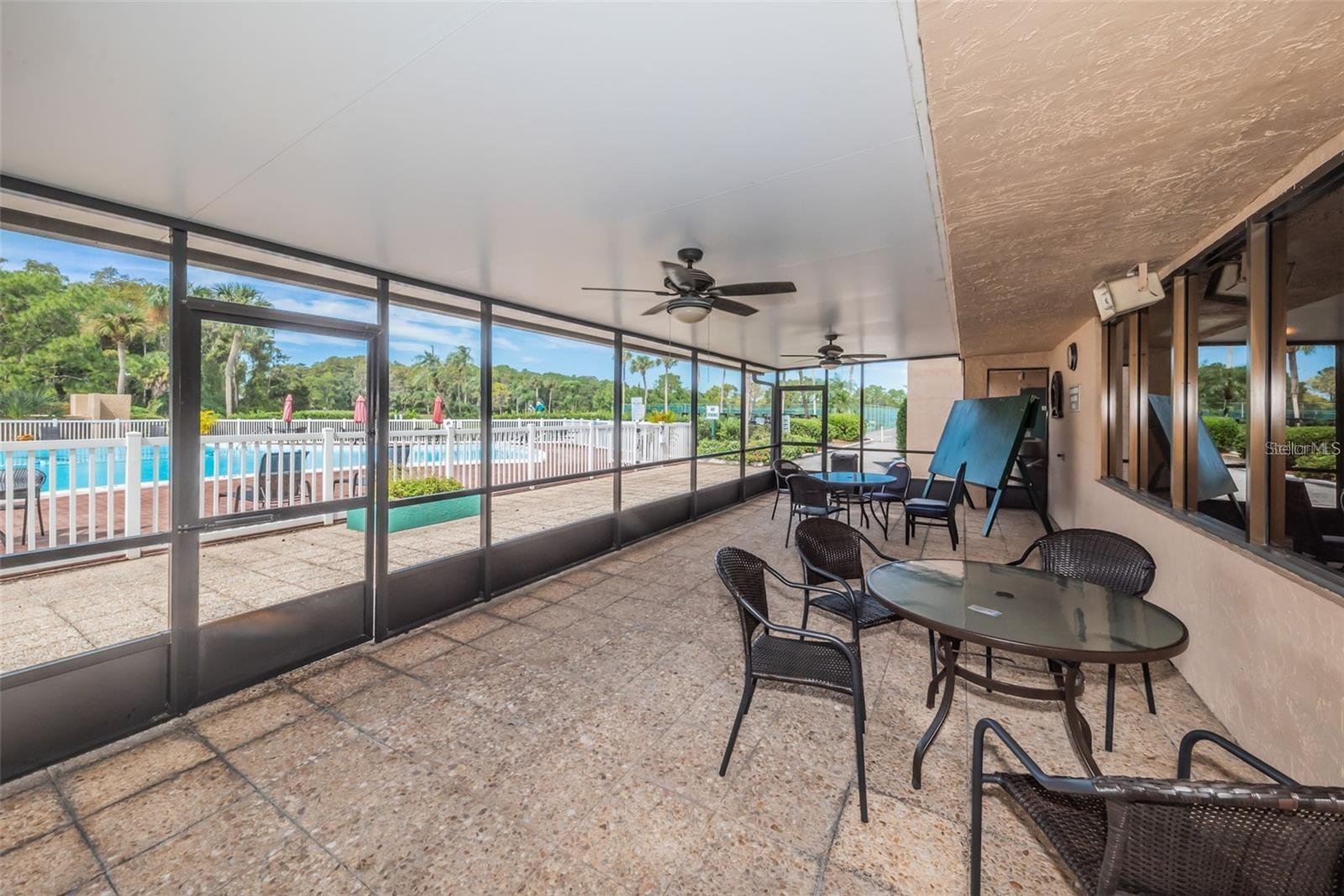 Lanai near the pool