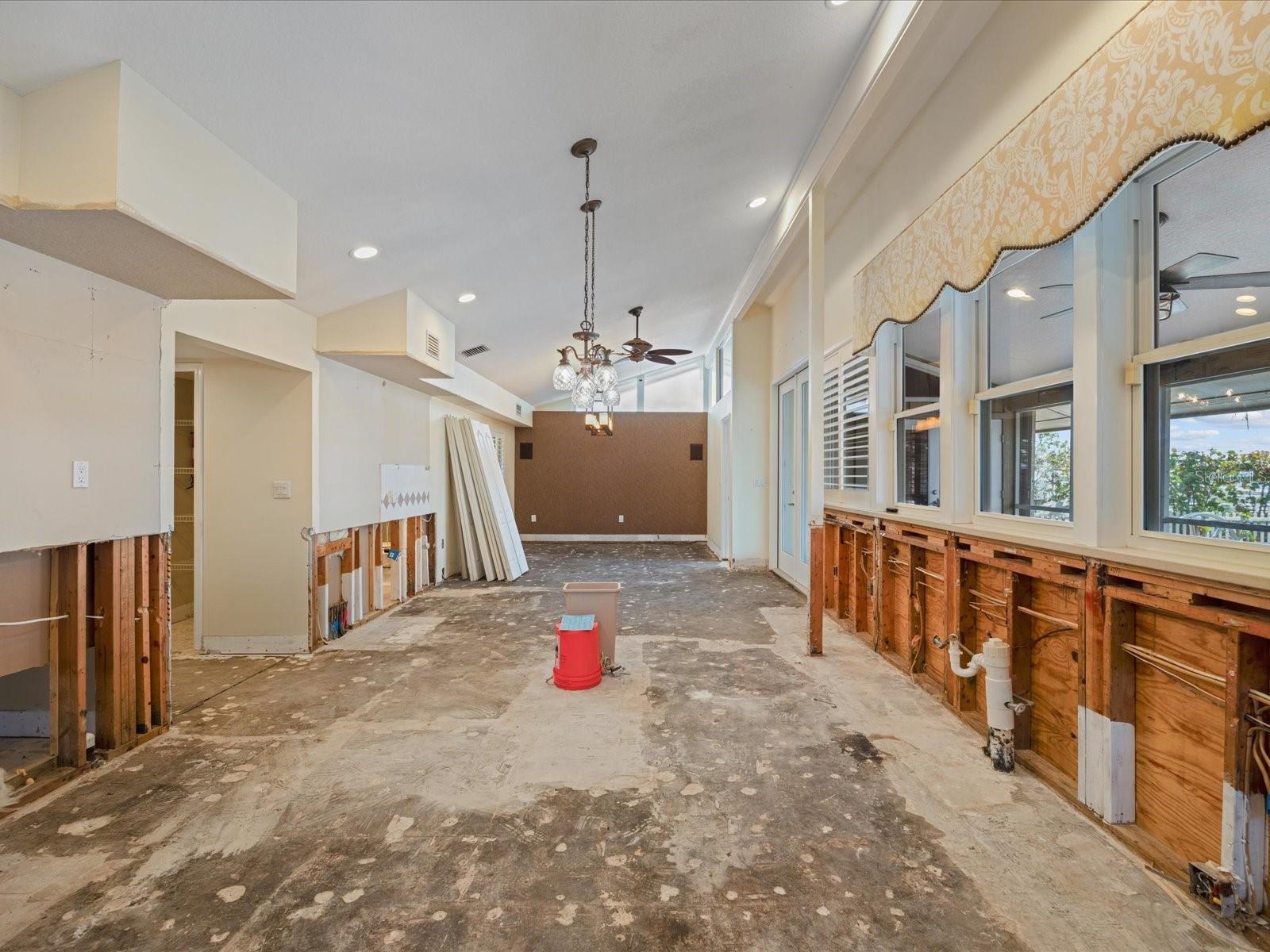 Kitchen from living room