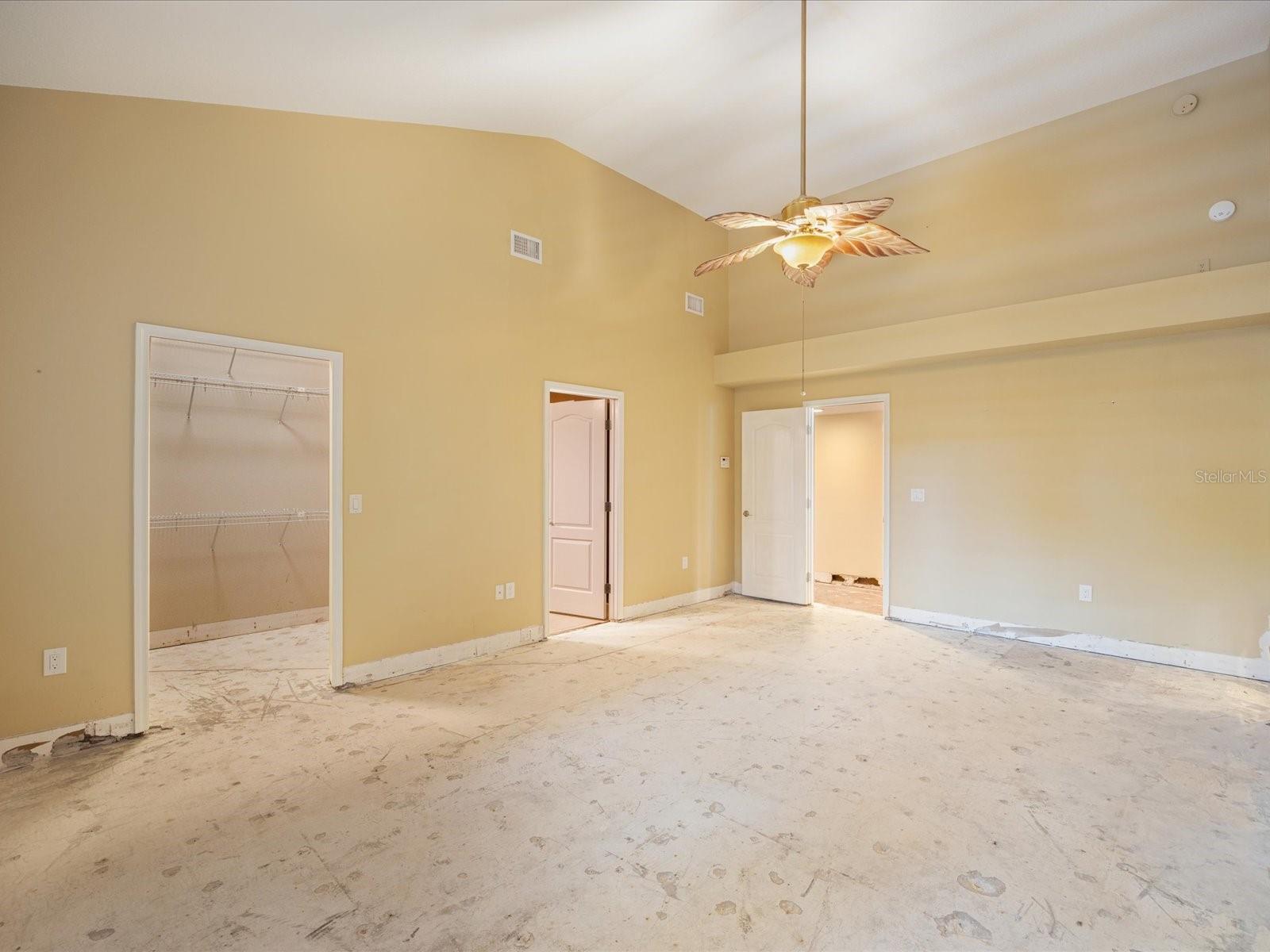Primary with vaulted ceiling