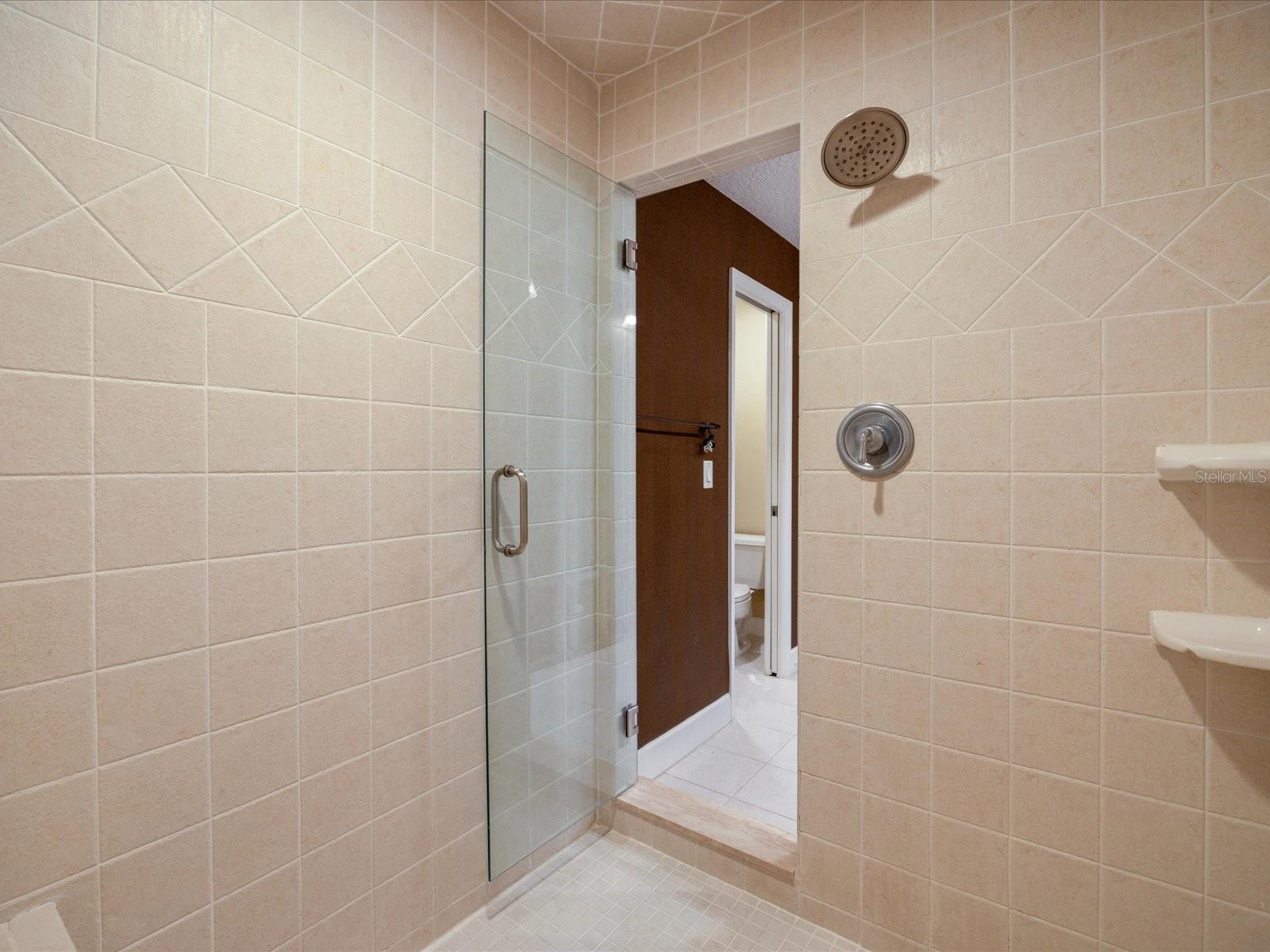 Inside primary steam shower