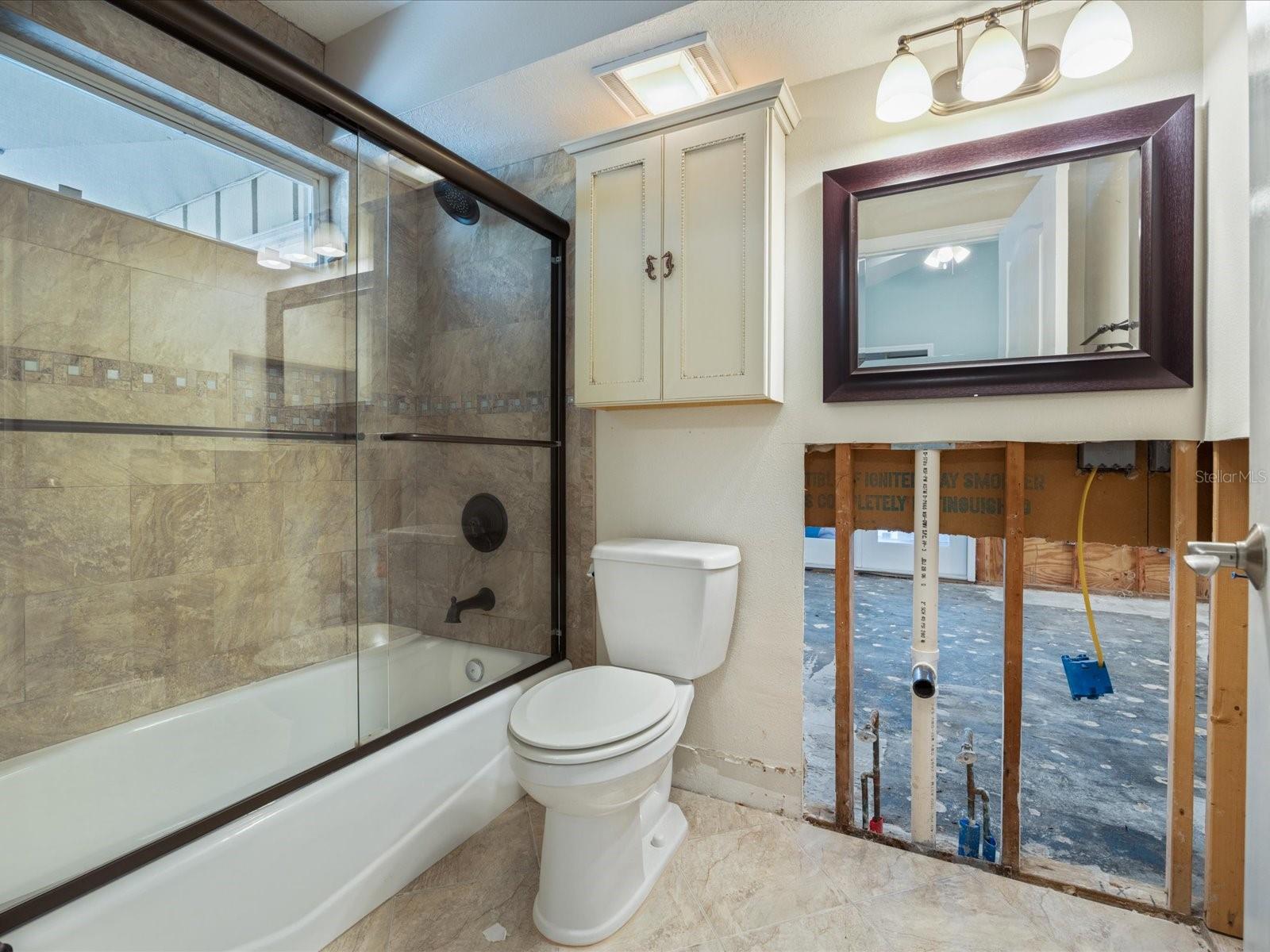 Private bath for BR 2 with tub shower
