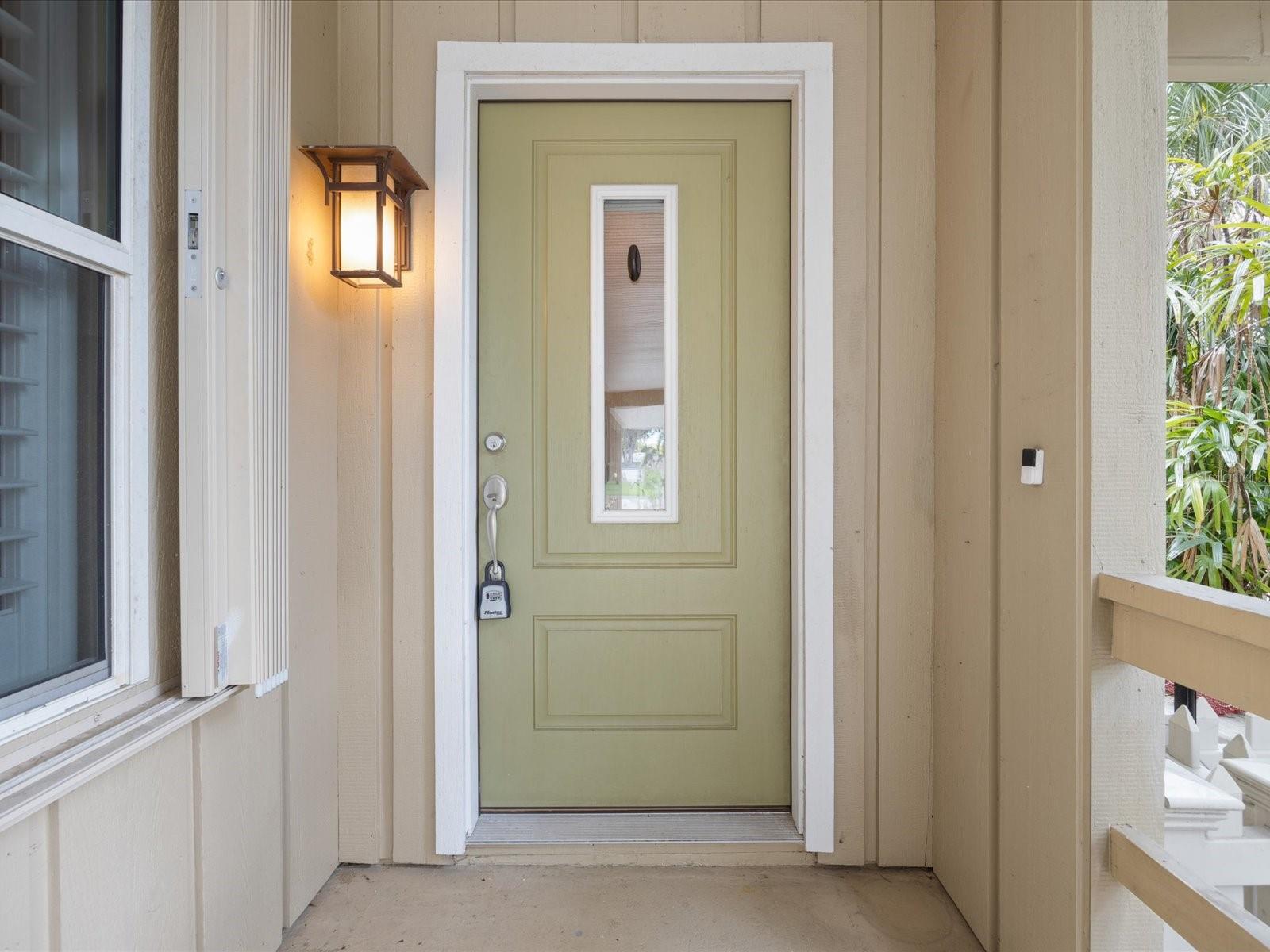 Front door from exterior